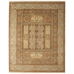 One-of-a-Kind Traditional Hand Knotted Area Rug, Champagne