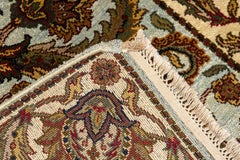 Hand Woven Luxury Wool Light Blue / Ivory Area Rug
