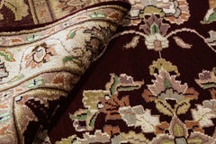 Hand Woven Luxury  Kashan Wine / Ivory Area Rug