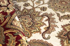 Hand Woven Luxury Ivory / Red Area Rug