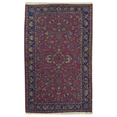 One-of-a-Kind Traditional Handwoven Wool Area Rug 4'-11" x 7'.  