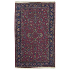 One-of-a-Kind Traditional Handwoven Wool Area Rug 4'-11" x 7'.