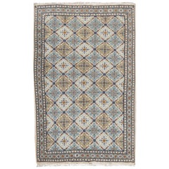 One of a Kind Traditional Handwoven  Wool Area Rug 4’6" x 6'8”.  