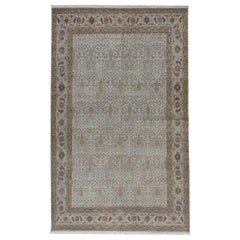 One of a Kind Traditional Handwoven  Wool Area Rug 5'11 x 9'3