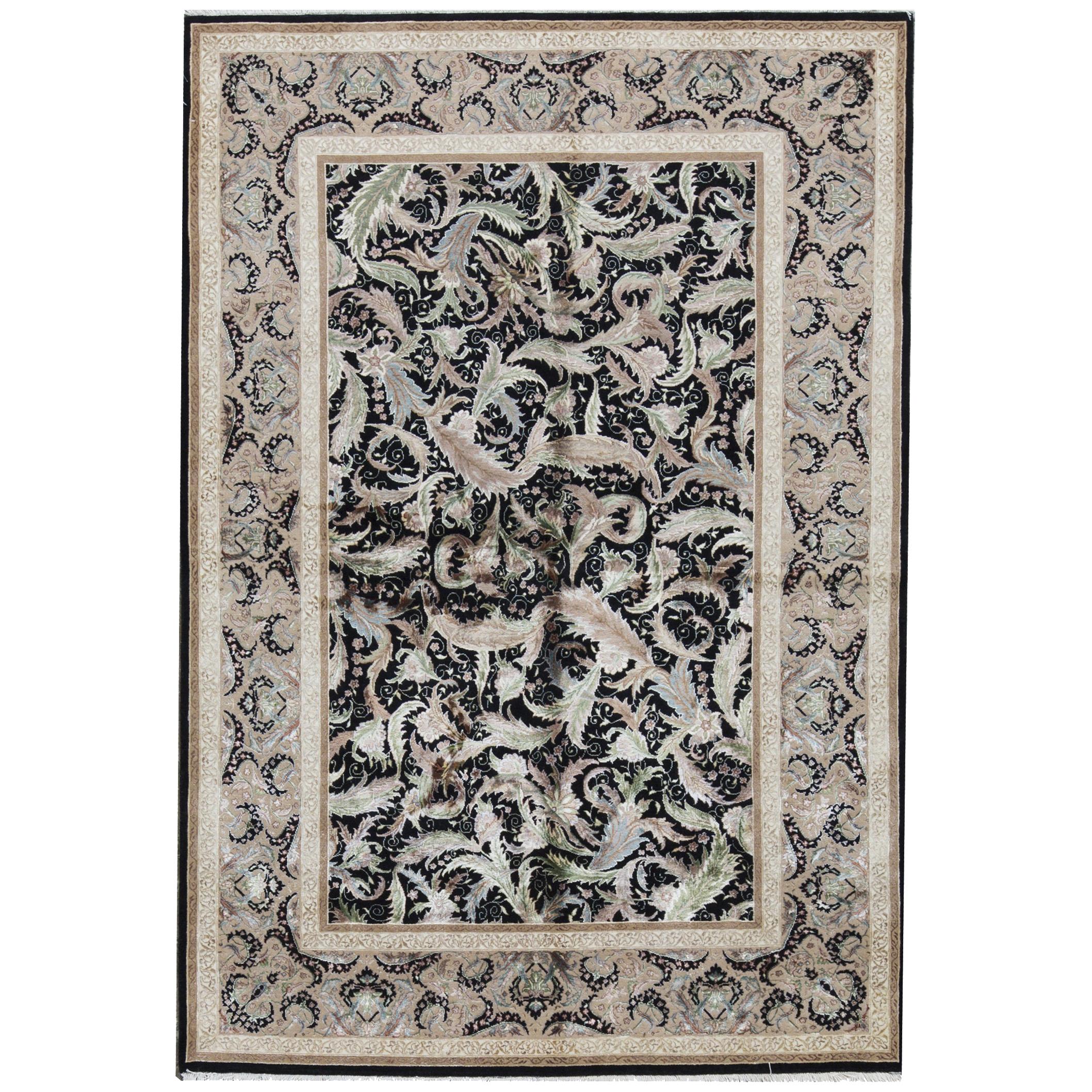 One-of-a-Kind Traditional Handwoven  Wool Area Rug 5'6 x 8' For Sale