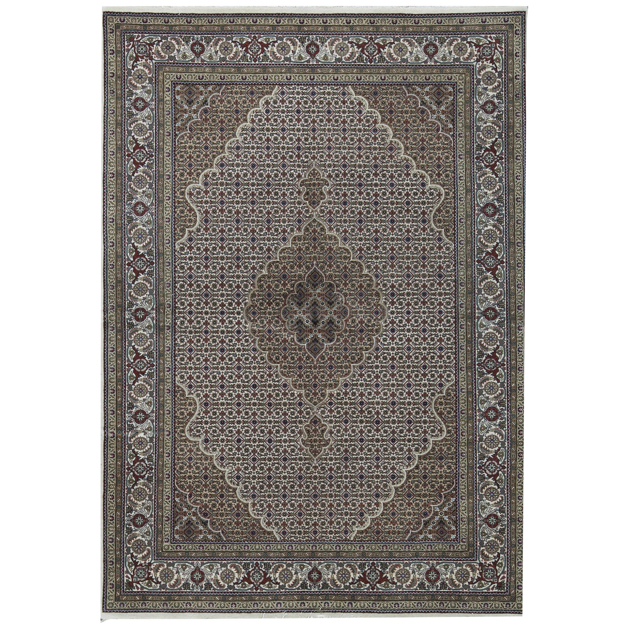 One of a Kind Traditional Handwoven Wool Area Rug 5'7 x 7'11 For Sale