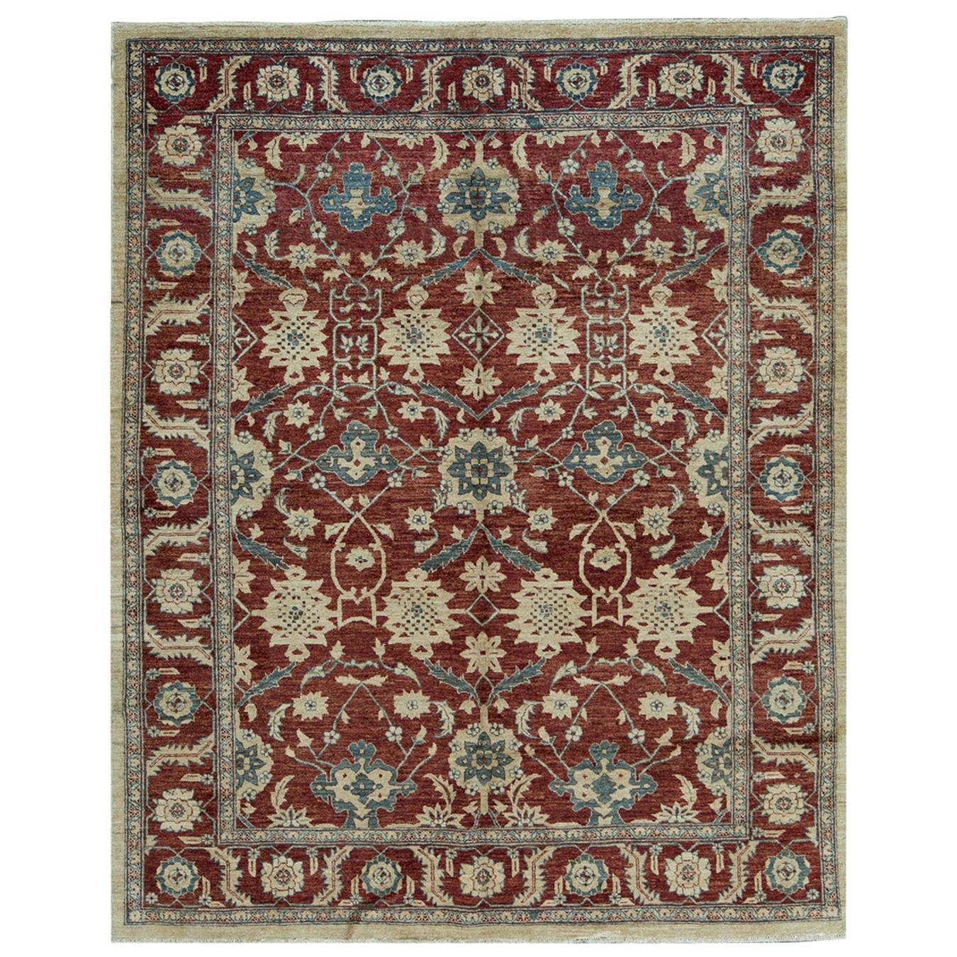 Traditioneller handgewebter Wollteppich 6'10 x 8'6, Unikat