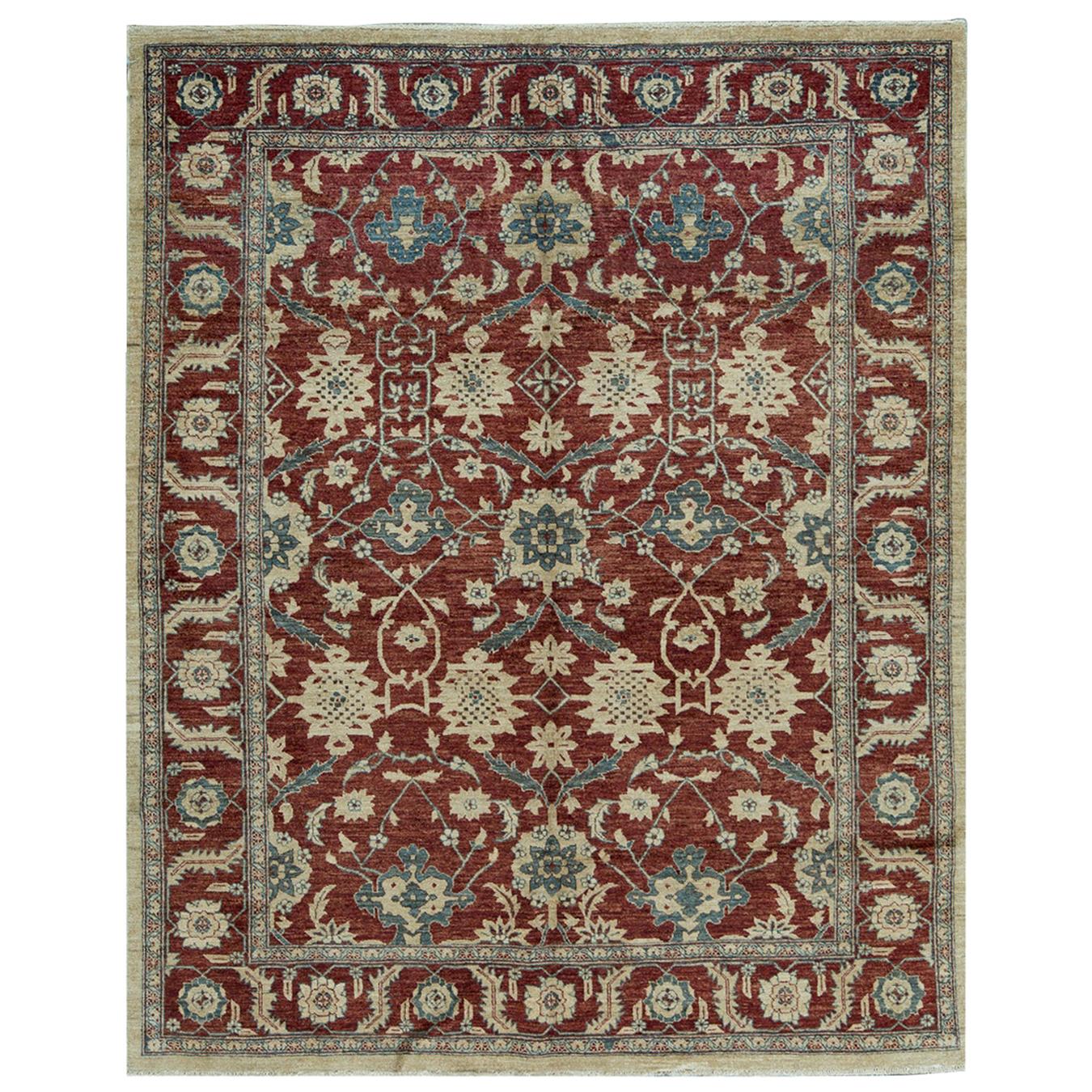 Tapis traditionnel unique en son genre en laine tissée à la main 6'10 x 8'6 en vente