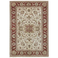 One of a Kind Traditional Handwoven Wool Area Rug 6'2 x 8'9