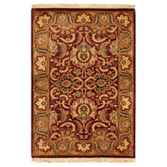 Vintage One-of-a-Kind Traditional Handwoven Wool Area Rug