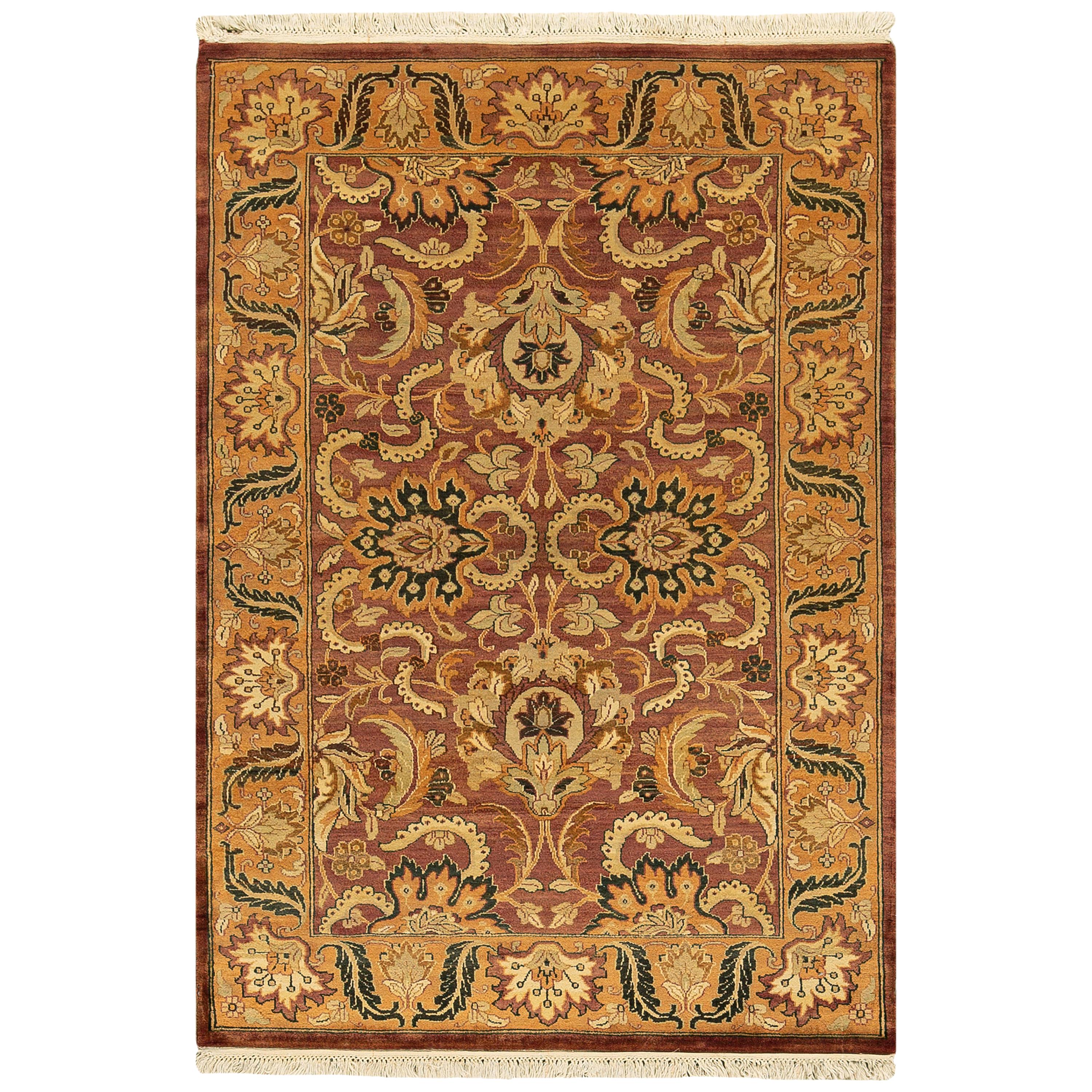 One of a Kind Traditional Handwoven Wool Area Rug