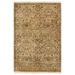 One of a Kind Traditional Handwoven Wool Area Rug 4' x 5'9