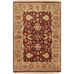 Antique One of a Kind Traditional Handwoven Wool Area Rug