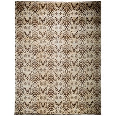 One of a Kind Tribal Wool Hand Knotted Area Rug, Bone