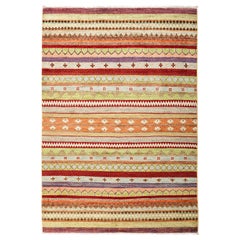 One-of-a-Kind Tribal Wool Hand Knotted Area Rug, Caramel