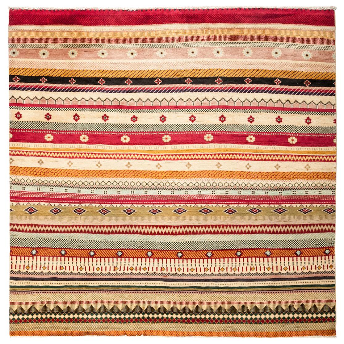 One-of-a-Kind Tribal Wool Hand Knotted Area Rug, Caramel