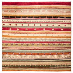 One-of-a-Kind Tribal Wool Hand Knotted Area Rug, Caramel