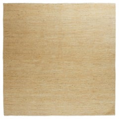 One-of-a-Kind Tribal Wool Hand Knotted Area Rug, Flax