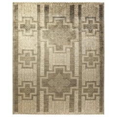 One of a Kind Tribal Wool Hand Knotted Area Rug, Oat