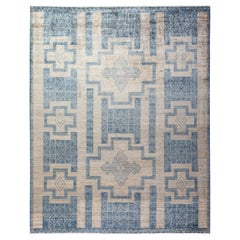 One-of-a-Kind Tribal Wool Hand Knotted Area Rug, Parchment