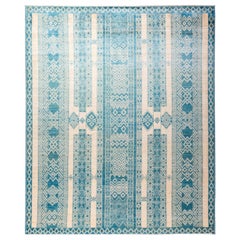 One of a Kind Tribal Wool Hand Knotted Area Rug, Parchment