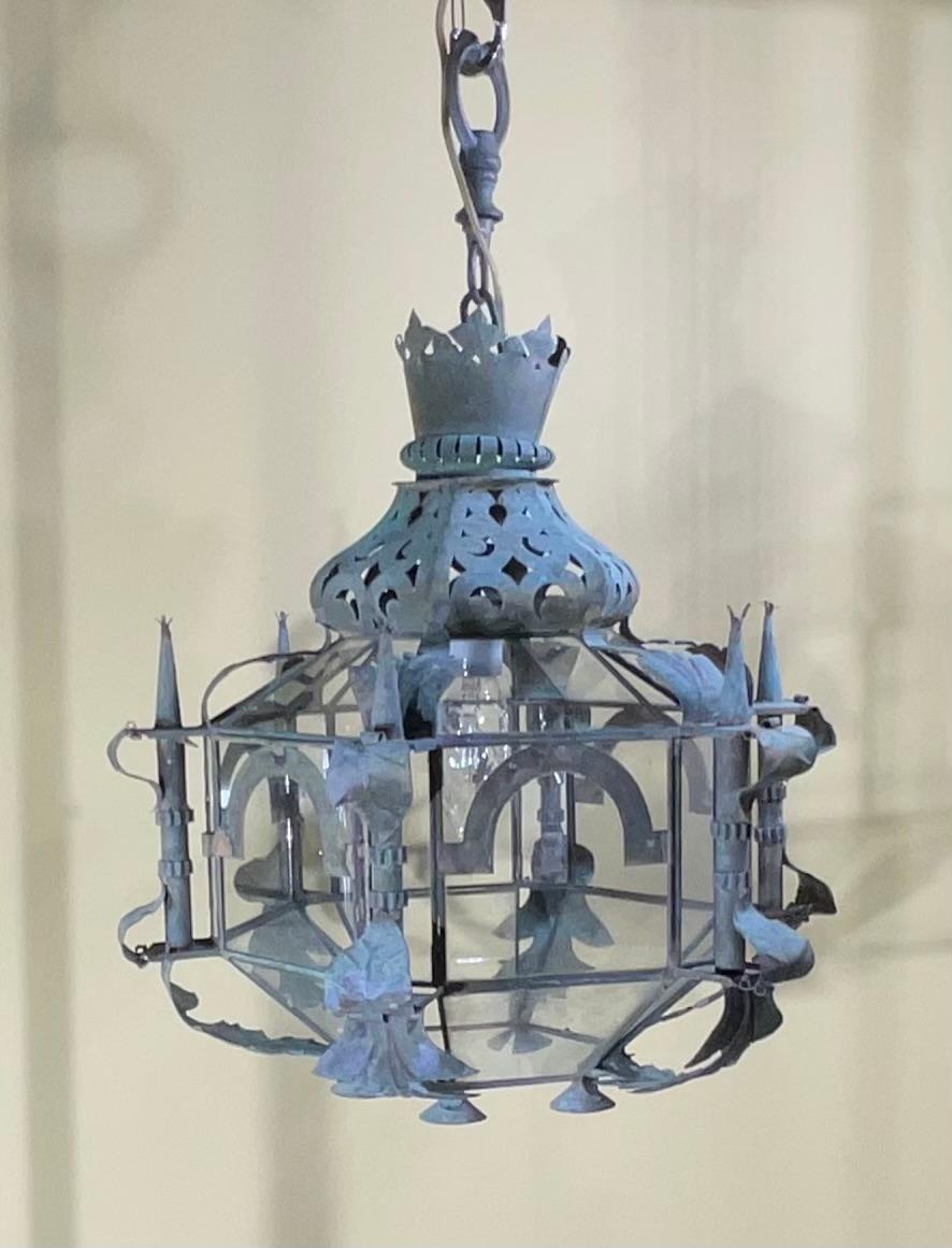 One of a Kind Vintage  Hanging Chandelier, Lantern For Sale 11