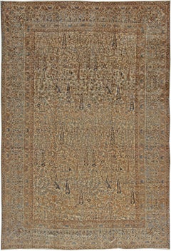 Vintage Persian Kirman Hand Knotted Wool Carpet