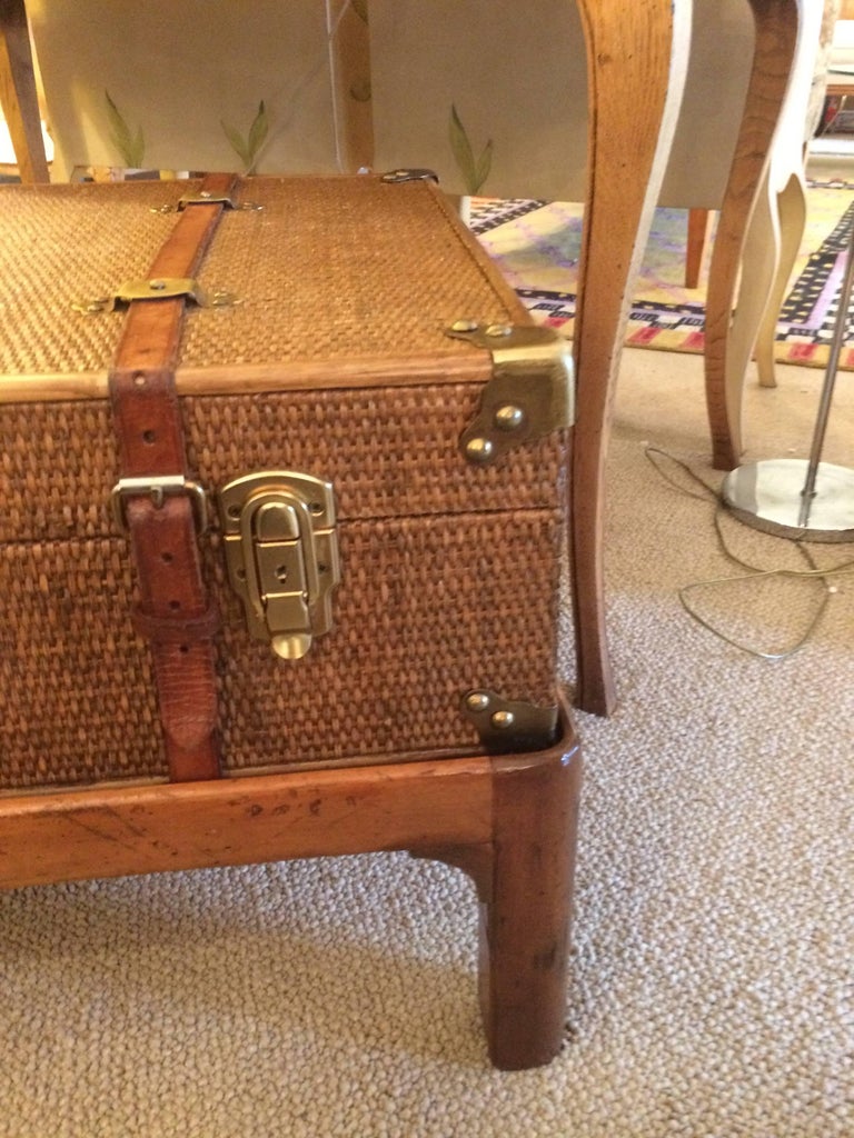 One of a Kind Vintage Rattan Suitcase Coffee Table on ...