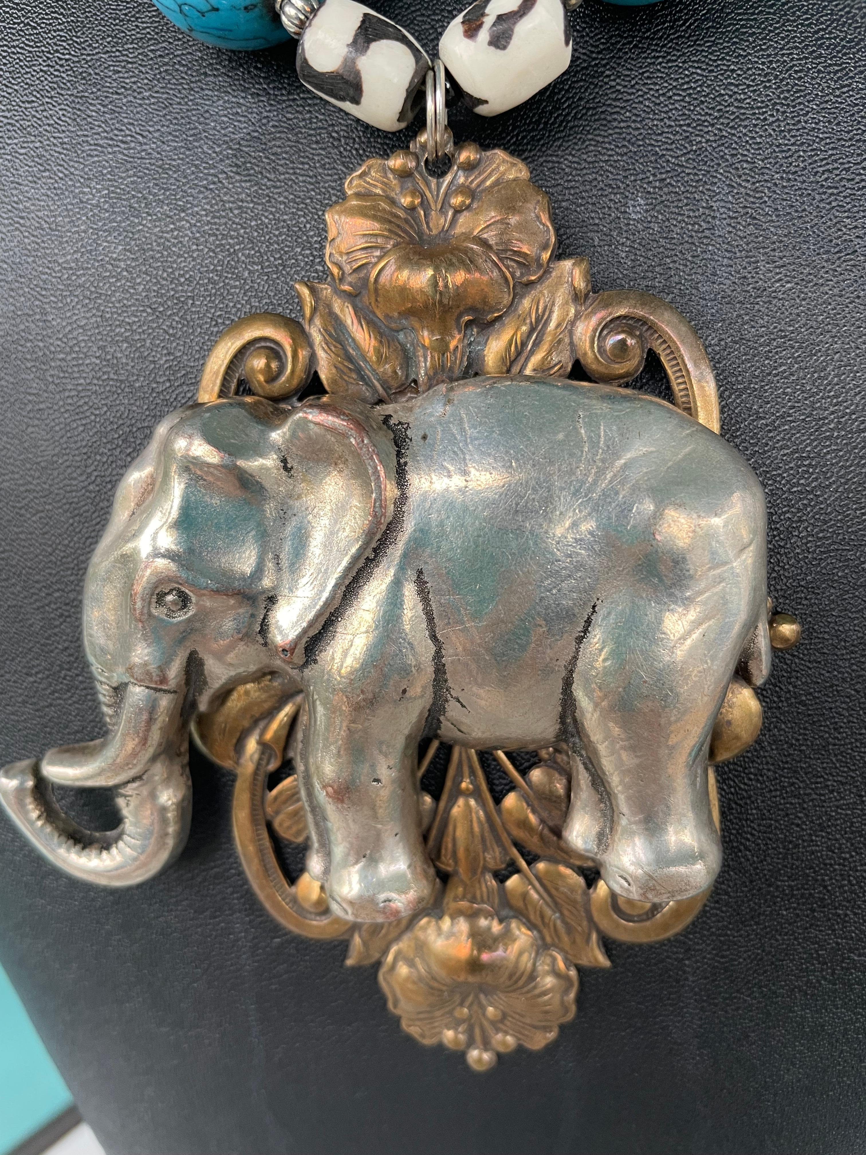 vintage elephant pendant