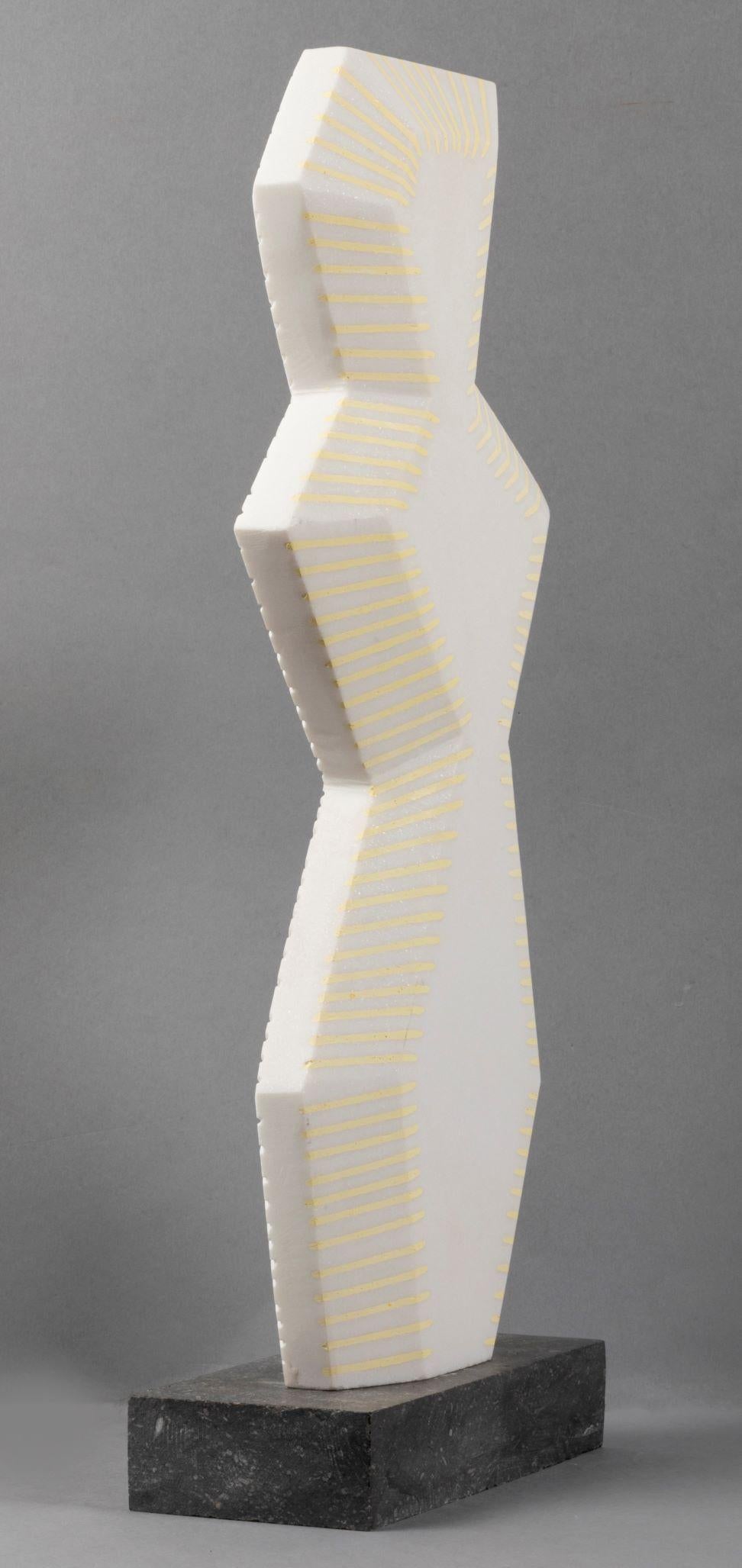 Hand-Carved One of a Kind White Carrara Marble Sculpture, 