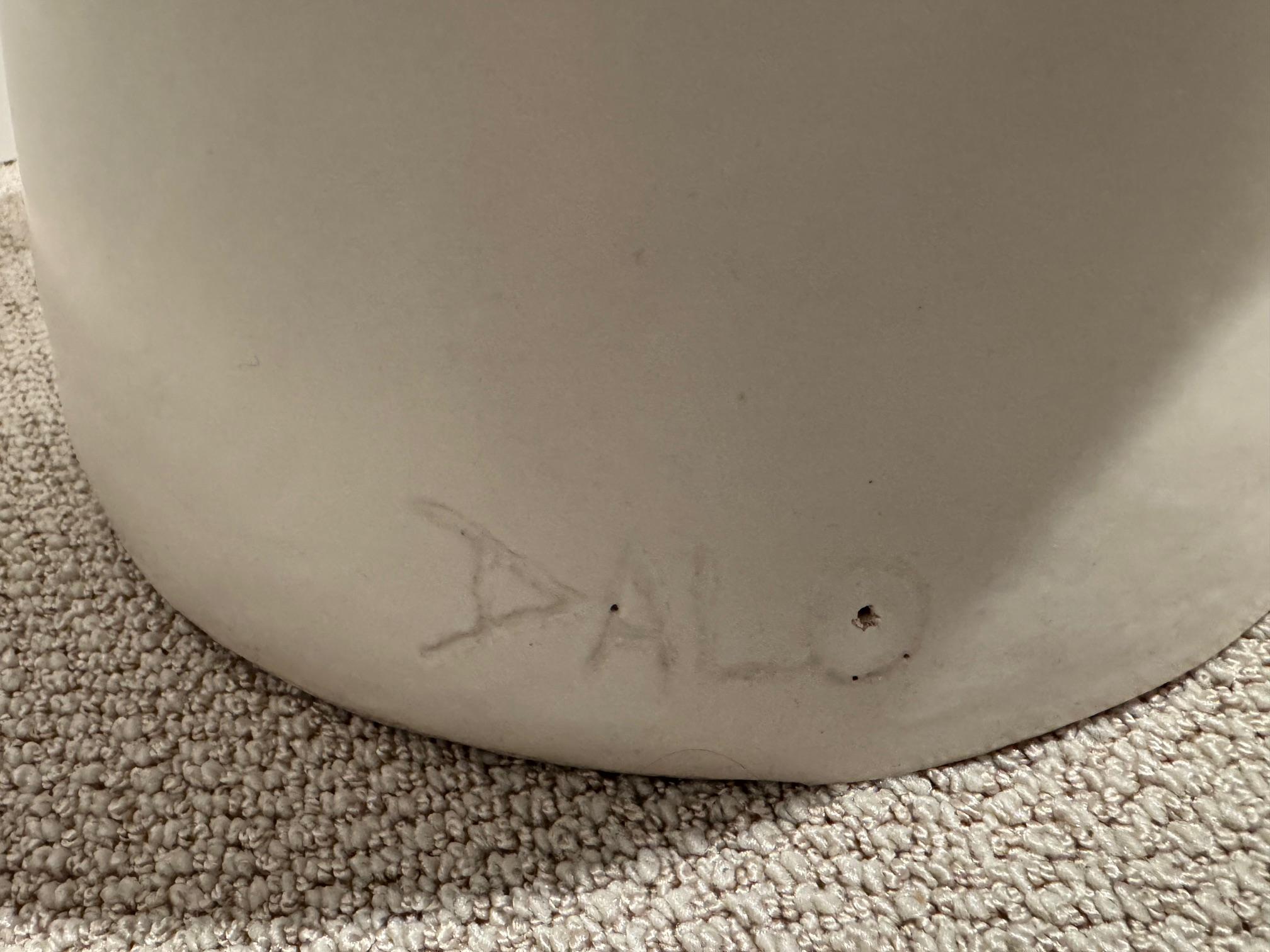One of a Kind white Enamel Ceramic Stools or Side Tables 