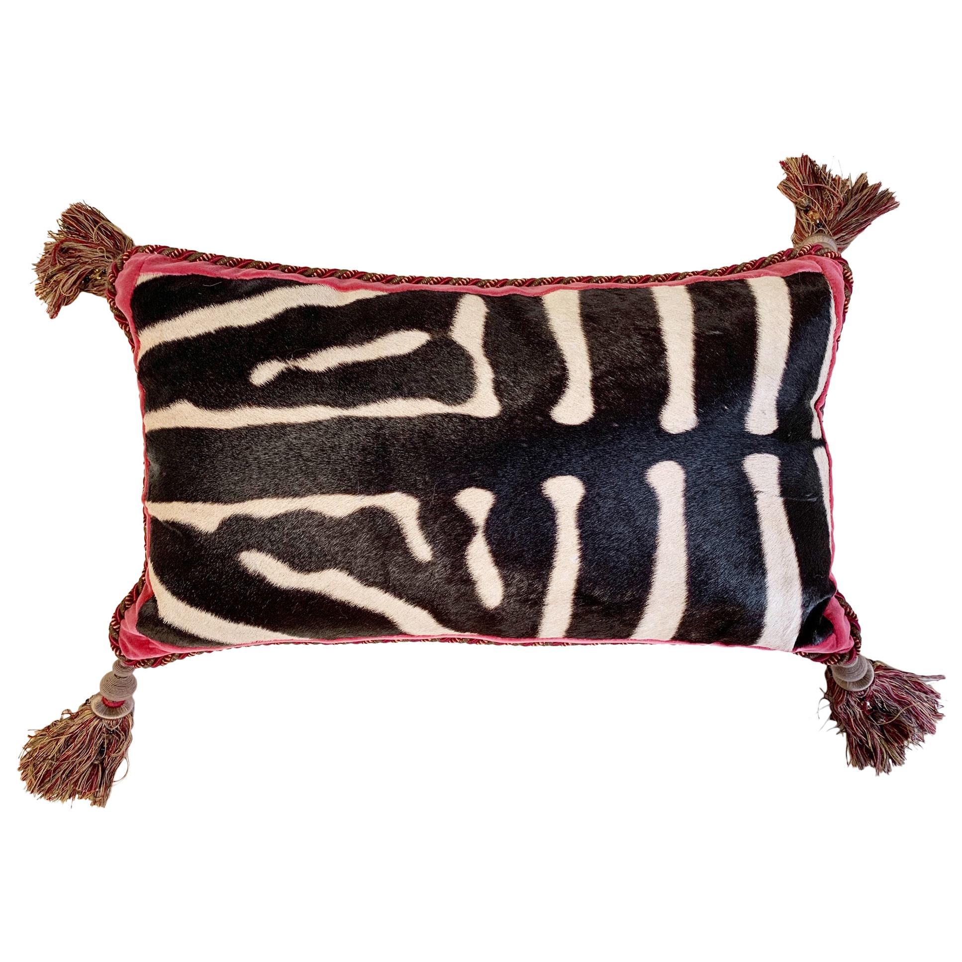 One of a Kind Zebra Pillow