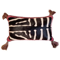 One of a Kind Zebra Pillow