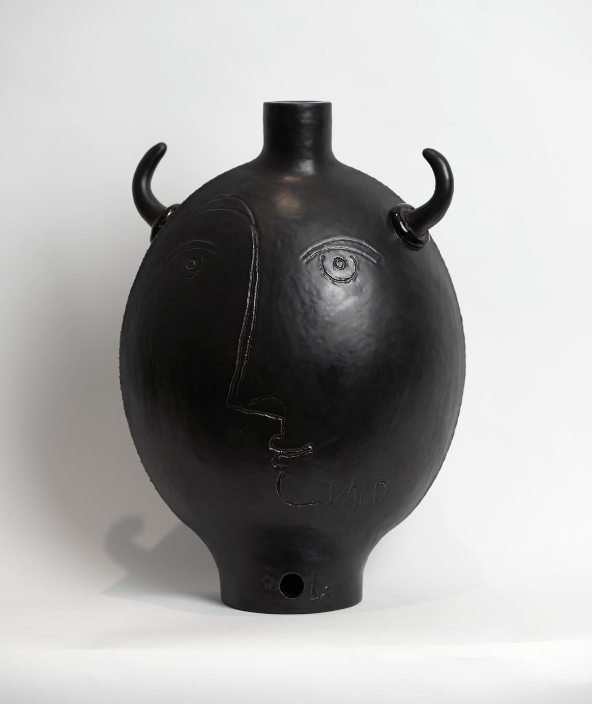 One of a Kind Zoomorphic Ceramic Base Lamp Signed by Dalo In Excellent Condition In Paris, FR