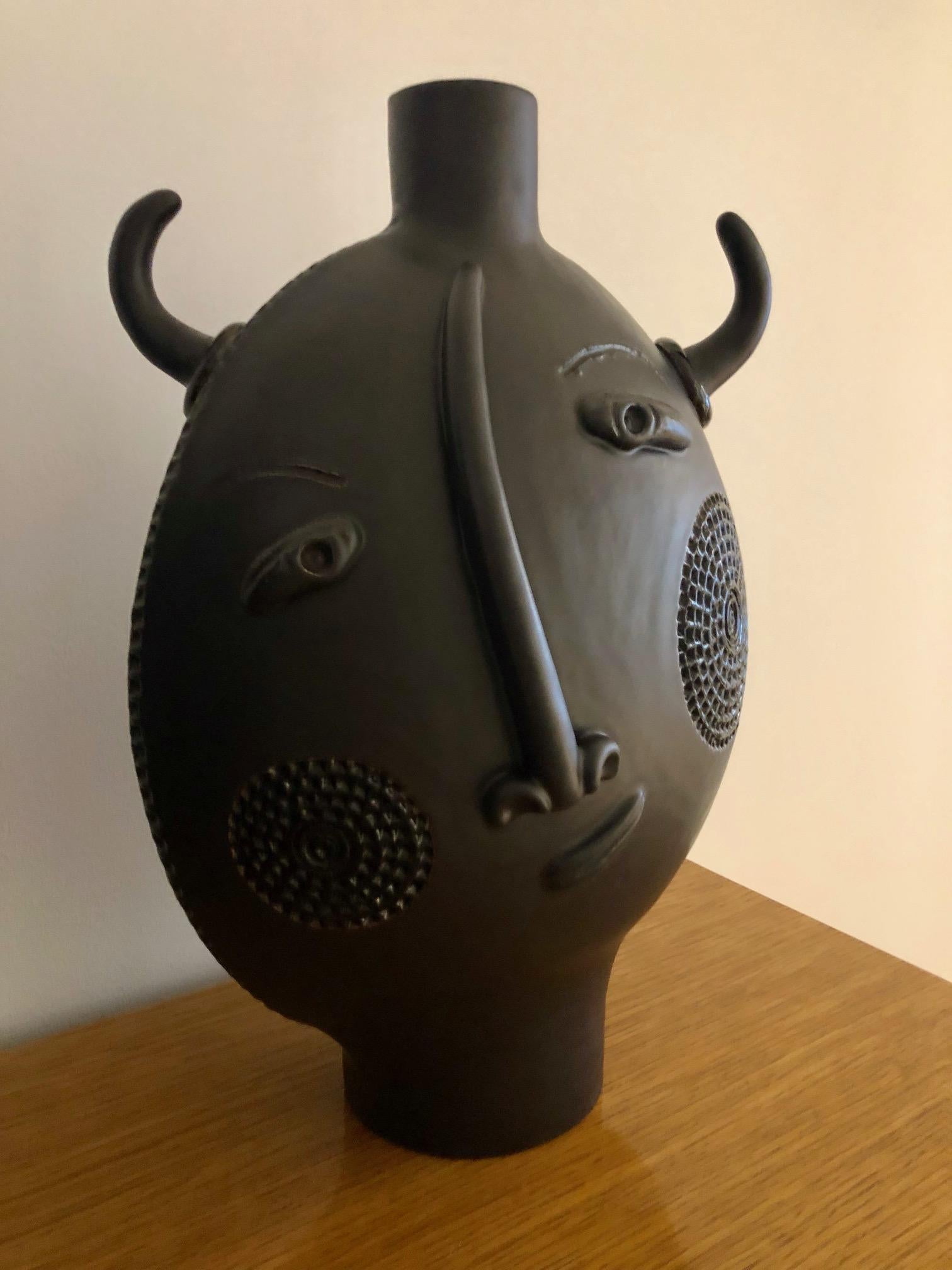 One of a Kind Zoomorphic Ceramic Base Lamp Signed by Dalo 4