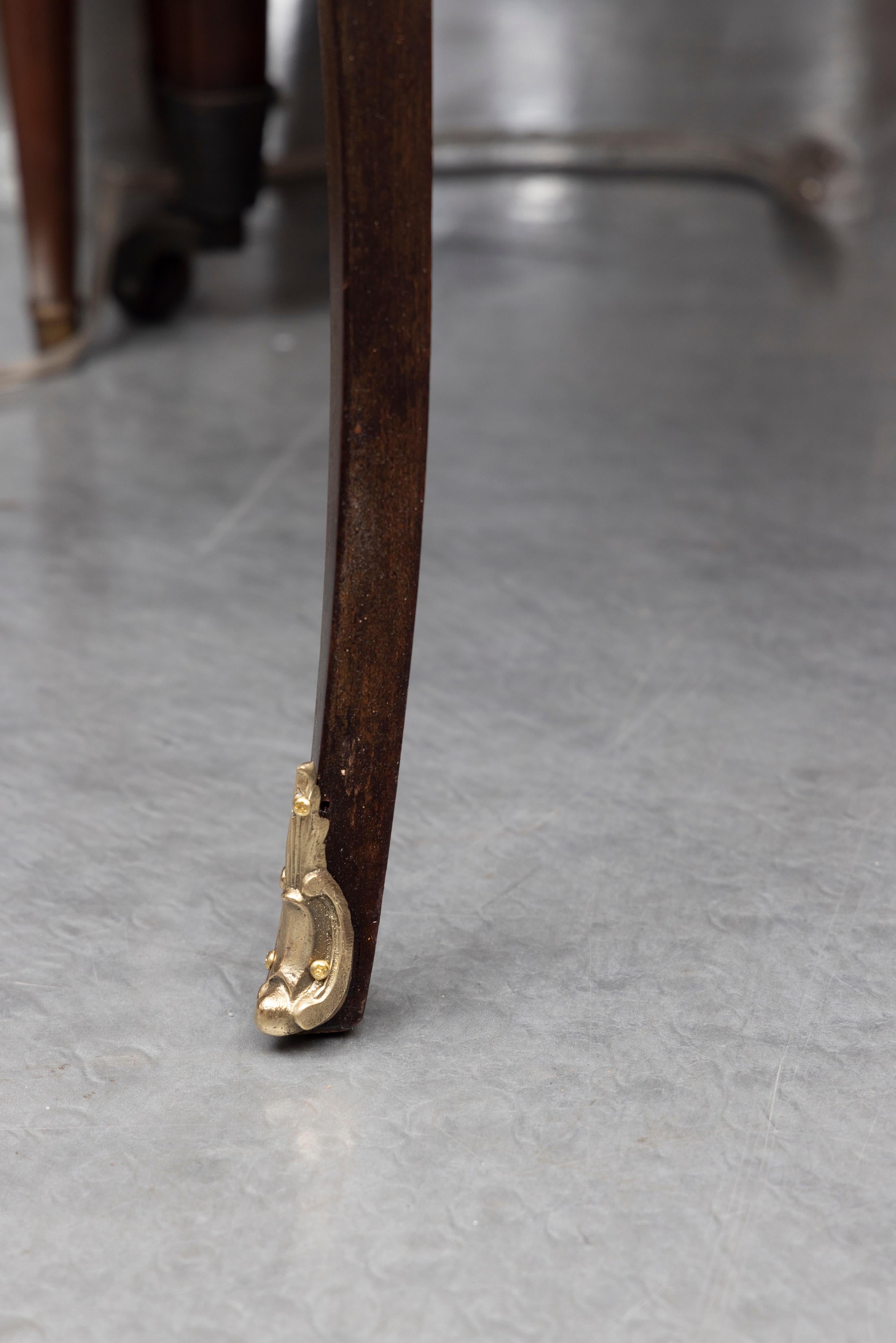 Diminutive Louis XV Style Demilune Commodes with Marble Tops, Pair Available For Sale 2