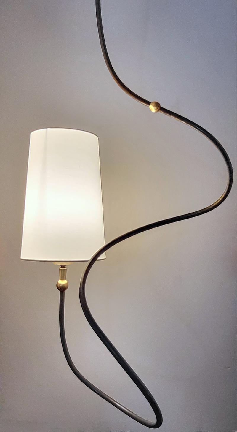 One of ... Beautiful German Organic Sculptural Brass Ceiling Pendant Light For Sale 3