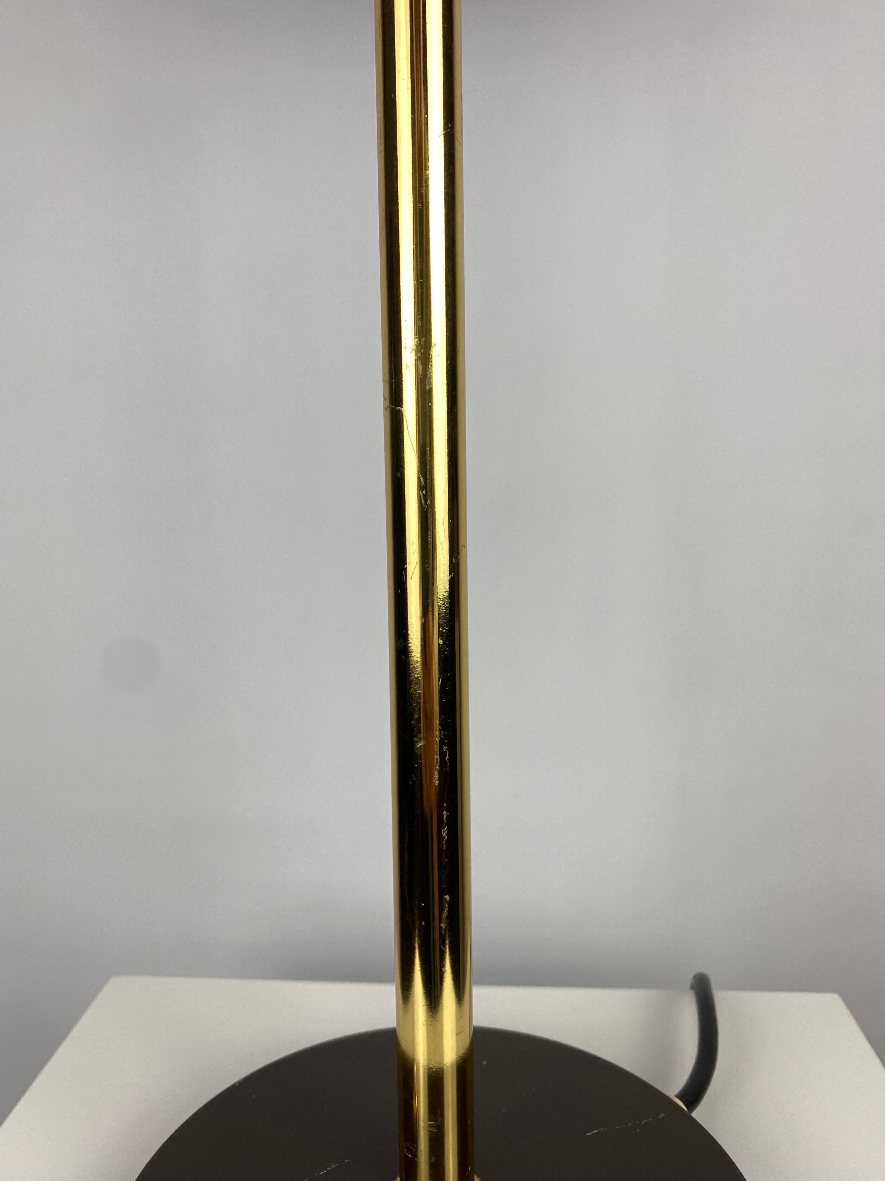 Metal 1 of 8 Brown and Gold Table Lamp Timor 69 by Louis Kalff for Philips, 1970 For Sale