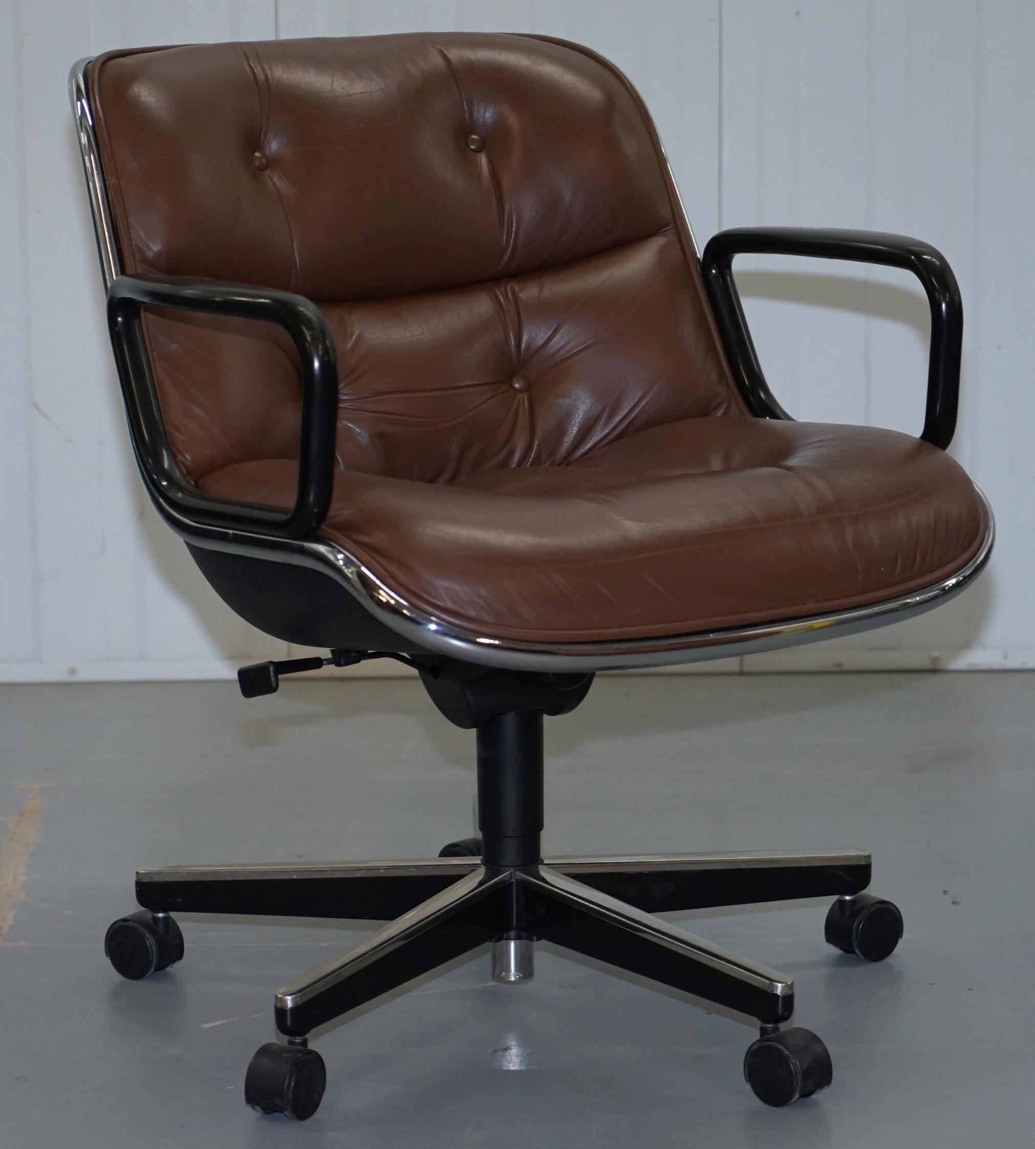 Wimbledon-Furniture is delighted to offer for auction one of eight original Knoll Pollock Executive office swivel chairs current retail is £4940 per chair.
 
Please note the delivery fee listed is just a guide, it covers within the M25 only, for an