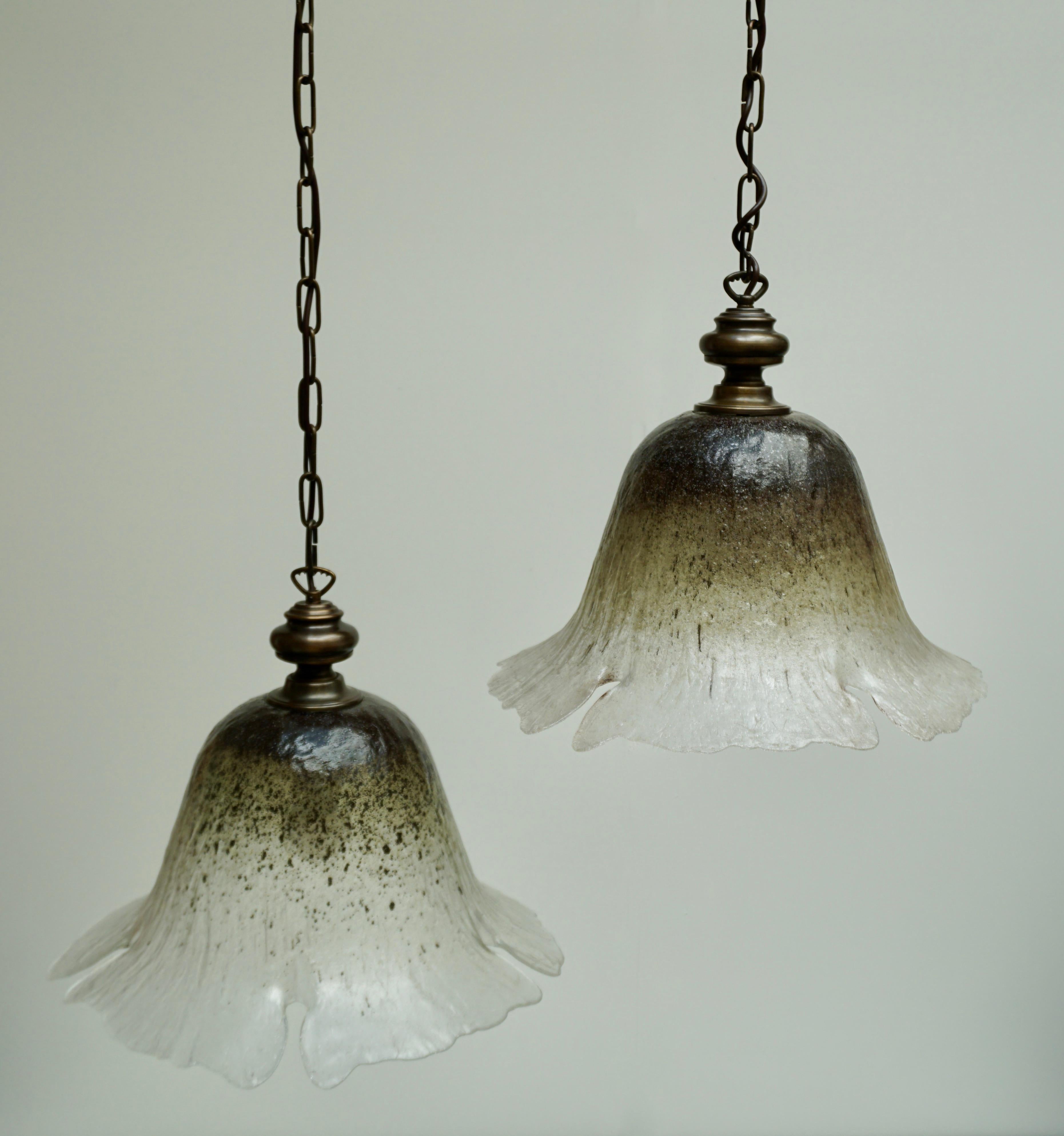 One of Six Italian Murano Glass Pendant Lights For Sale 3