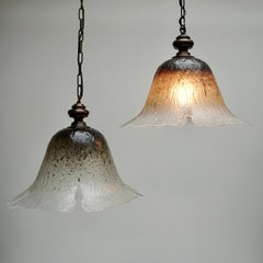 One of Six Italian Glass Pendant Lights