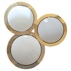 Eine von vier Limburg Flush Mount oder Wall Lights, Messing Opalglas, 1970er Jahre