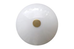 One of... German Glass Flushmount Wall or Ceiling Light