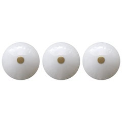 One of... German Glass Flushmount Wall or Ceiling Light
