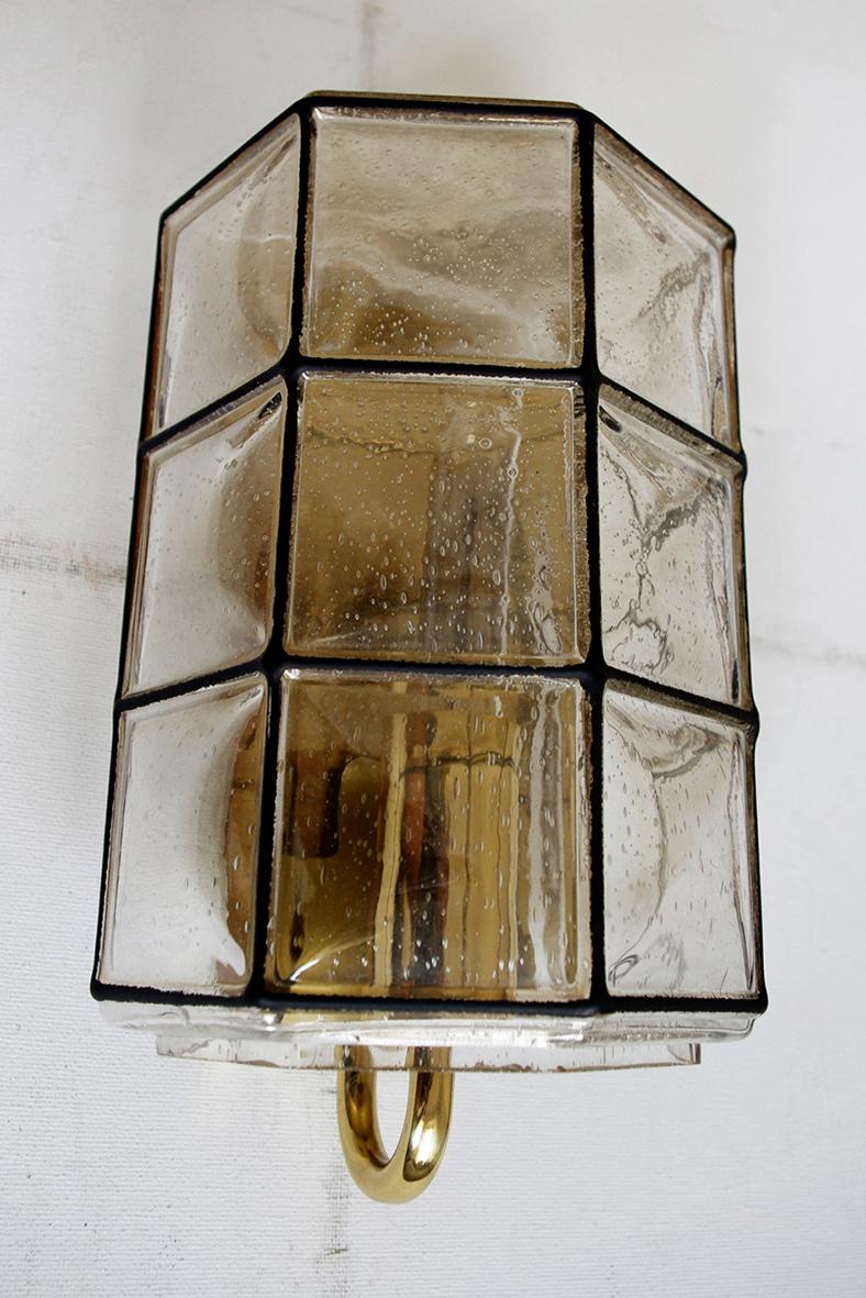 Art Deco One of German Vintage Blown Bubble Glass Sconce Wall Light, 1960s For Sale