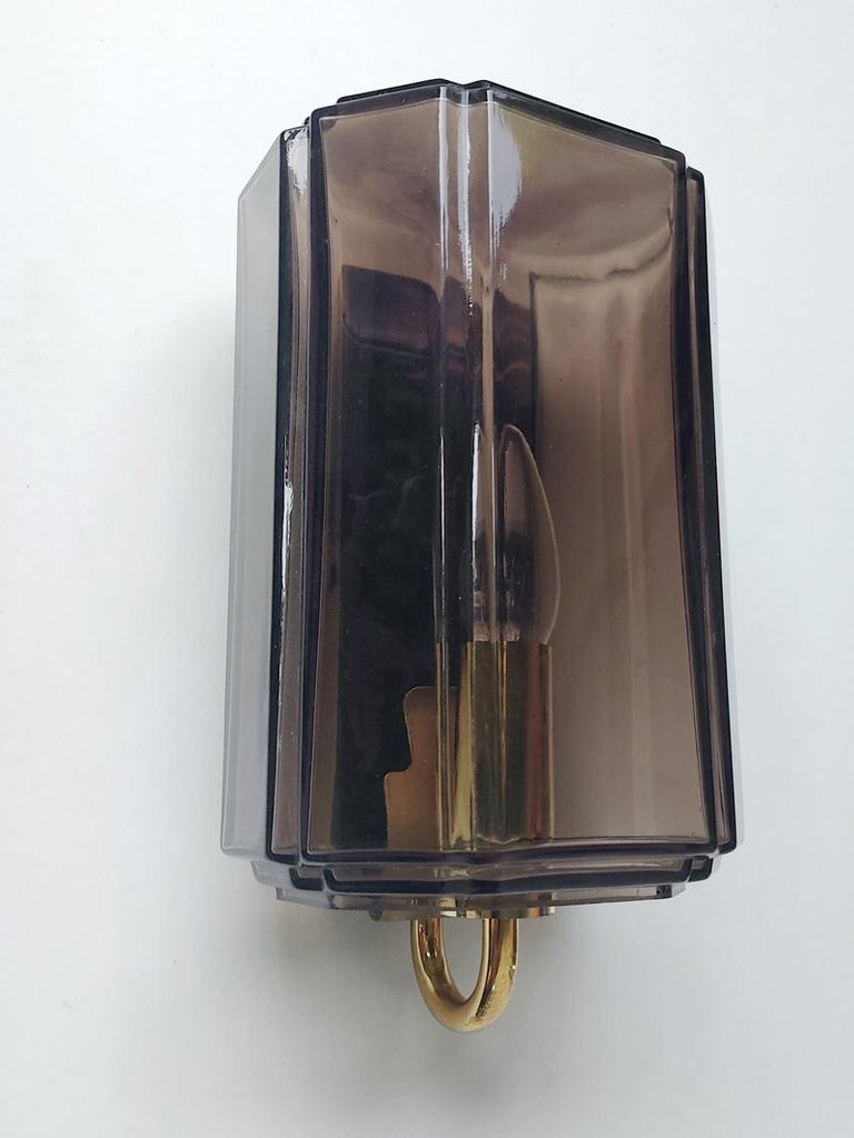 20th Century One of German Vintage Blown Glass Sconce Wall Light, 1960s For Sale