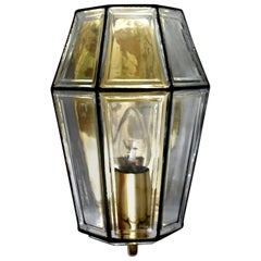 One of German Vintage Modernist Glass Sconce Wall Lamp 1960s