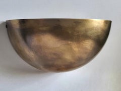 One of... German Vintage Sculptural Brass Sconce Wall Light