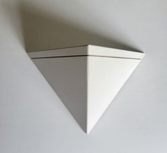 One of... German Vintage Sculptural Minimalist White Wall Light Sconce