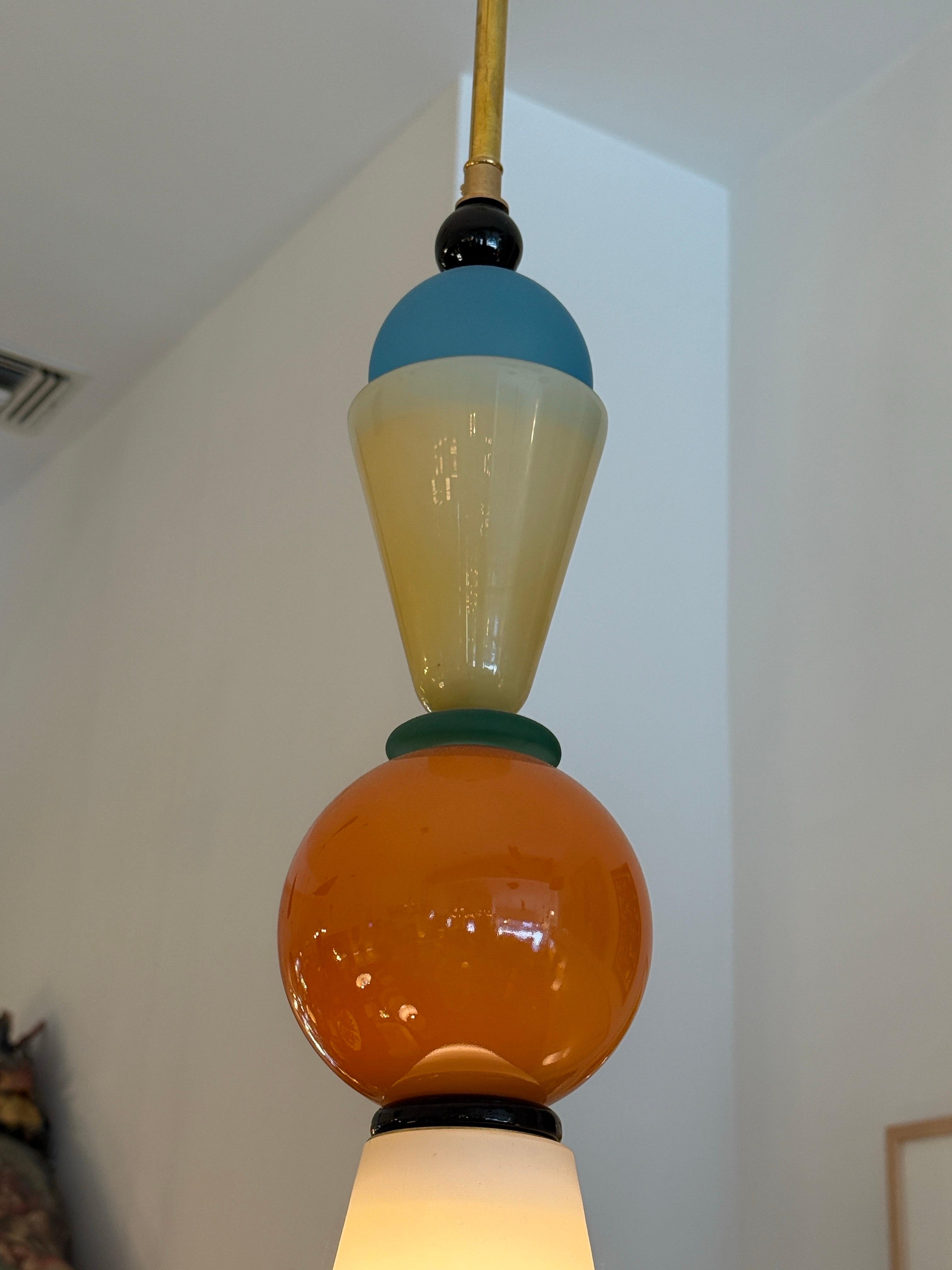 One-of-Kind Murano Pendant Light Fixture In condizioni buone in vendita a North Miami, FL